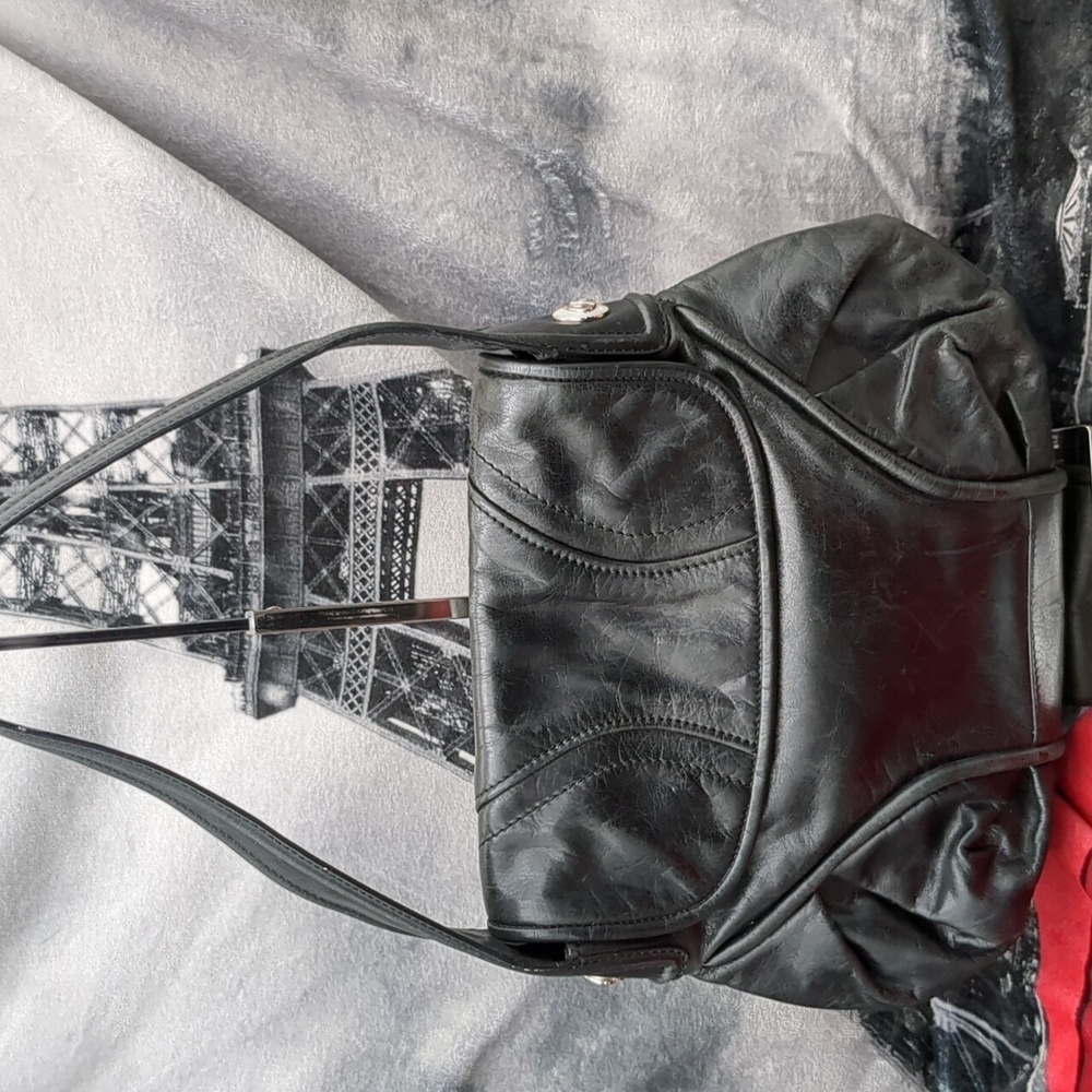Francesco Biasia black leather bag